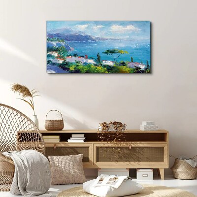 Seascape in blue Print on canvas