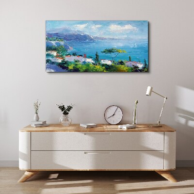 Seascape in blue Print on canvas