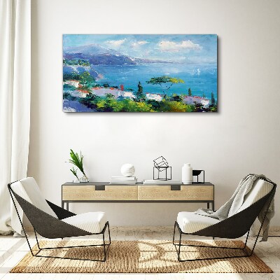 Seascape in blue Print on canvas