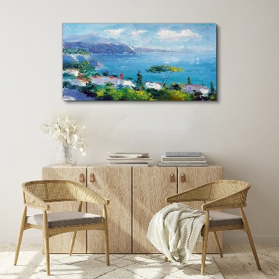 Seascape in blue Print on canvas