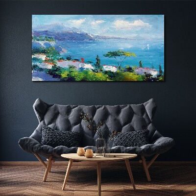 Seascape in blue Print on canvas