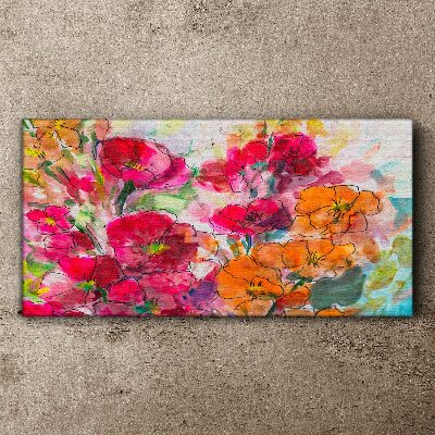 Floral explosion of colors Print on canvas