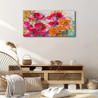 Floral explosion of colors Print on canvas