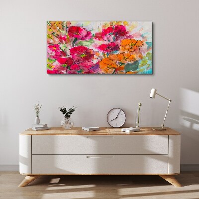 Floral explosion of colors Print on canvas