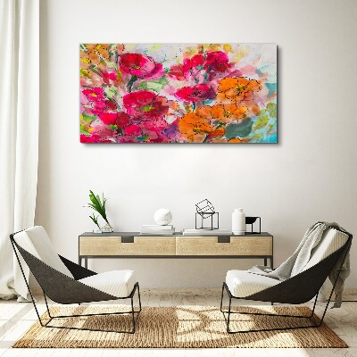 Floral explosion of colors Print on canvas