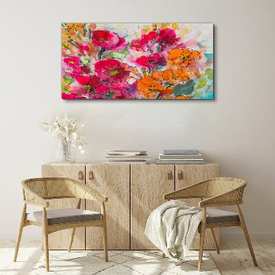 Floral explosion of colors Print on canvas