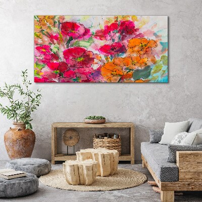 Floral explosion of colors Print on canvas