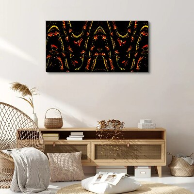 Dynamic Lines in Red and Yellow Canvas wall art
