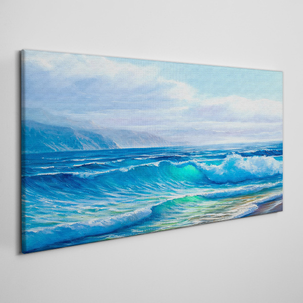 Calm ocean waves Canvas wall art