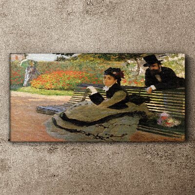 A walk in the garden Canvas wall art