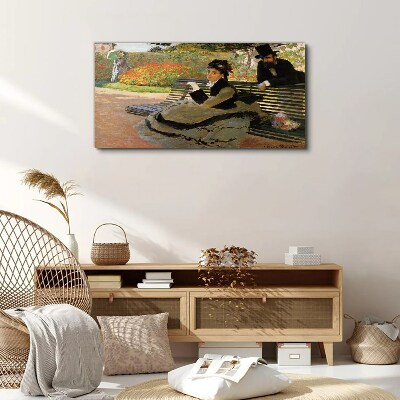A walk in the garden Canvas wall art