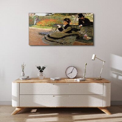 A walk in the garden Canvas wall art