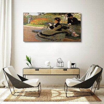 A walk in the garden Canvas wall art
