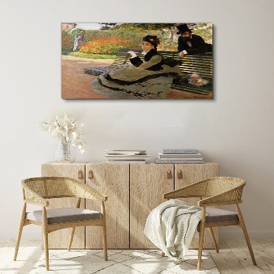 A walk in the garden Canvas wall art