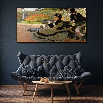 A walk in the garden Canvas wall art