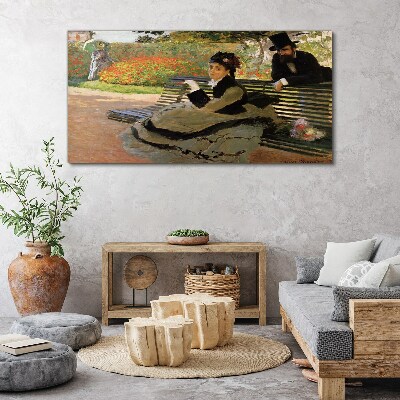A walk in the garden Canvas wall art