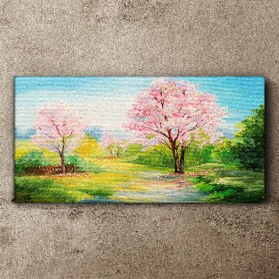 Painting bushes Canvas print