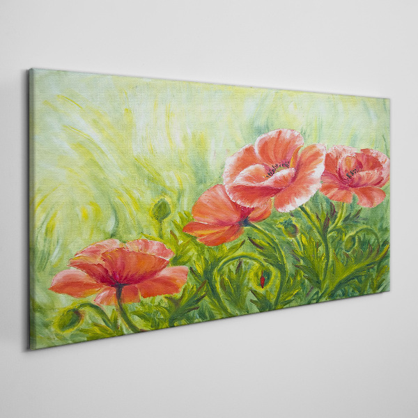Flowers in a spring meadow Canvas wall art
