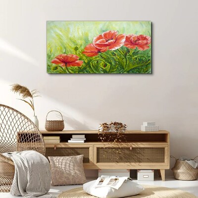 Flowers in a spring meadow Canvas wall art