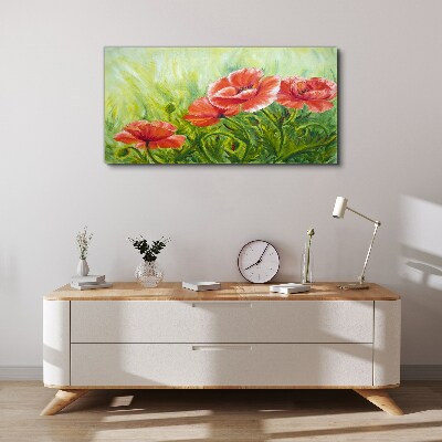 Flowers in a spring meadow Canvas wall art
