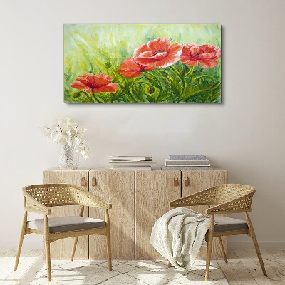 Flowers in a spring meadow Canvas wall art