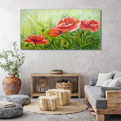Flowers in a spring meadow Canvas wall art