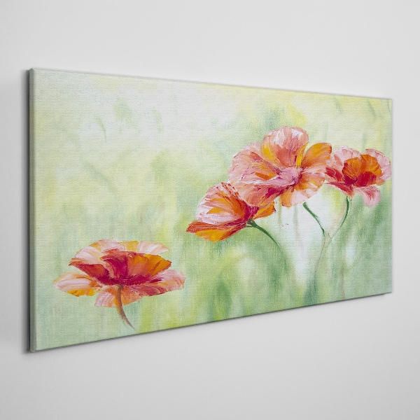 Flowers in pastel shades Print on canvas