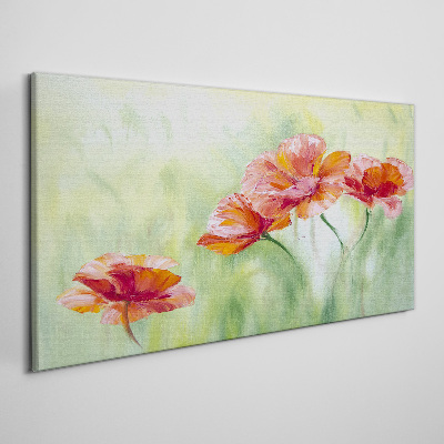 Flowers in pastel shades Print on canvas