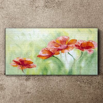 Flowers in pastel shades Print on canvas