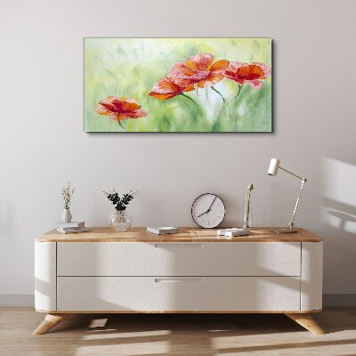 Flowers in pastel shades Print on canvas