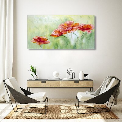Flowers in pastel shades Print on canvas