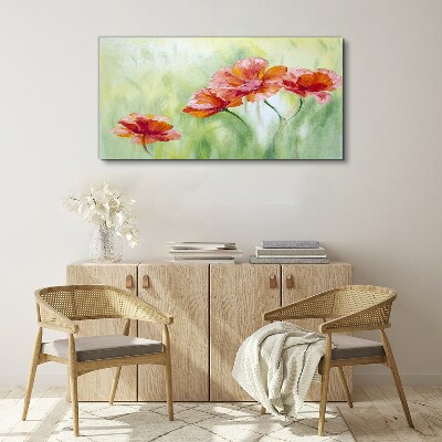 Flowers in pastel shades Print on canvas