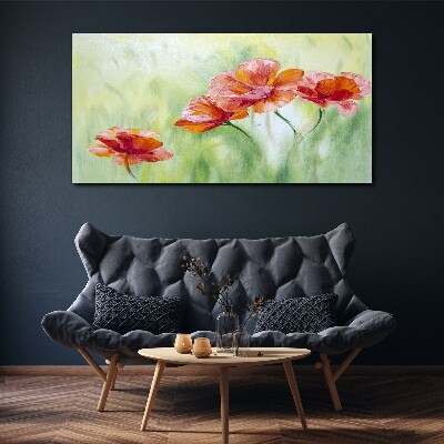 Flowers in pastel shades Print on canvas