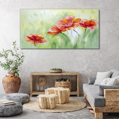Flowers in pastel shades Print on canvas