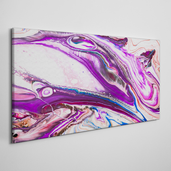 Purple waves of abstraction Print on canvas