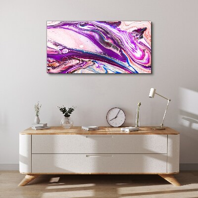 Purple waves of abstraction Print on canvas