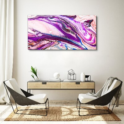 Purple waves of abstraction Print on canvas