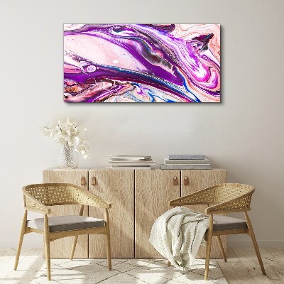 Purple waves of abstraction Print on canvas