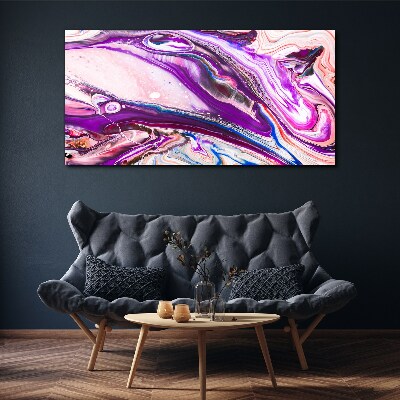 Purple waves of abstraction Print on canvas