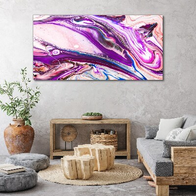 Purple waves of abstraction Print on canvas