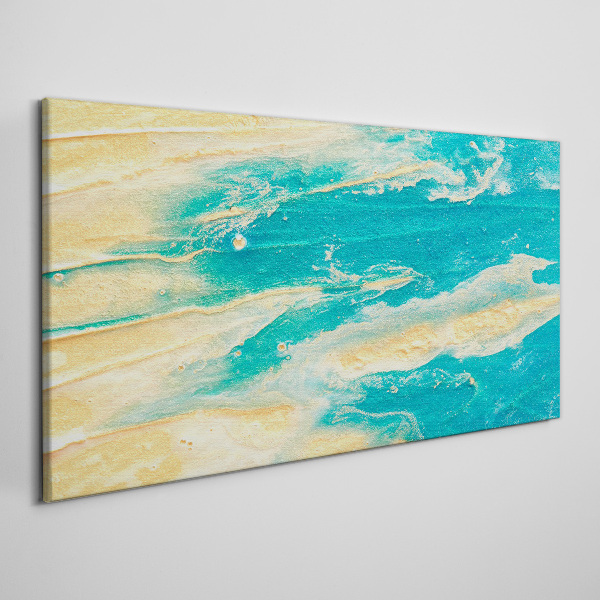 Ocean waves on the sand Print on canvas