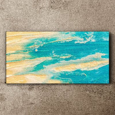 Ocean waves on the sand Print on canvas