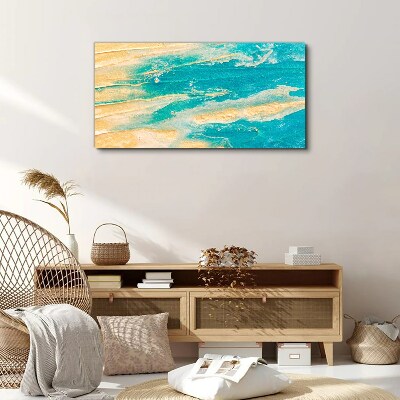 Ocean waves on the sand Print on canvas