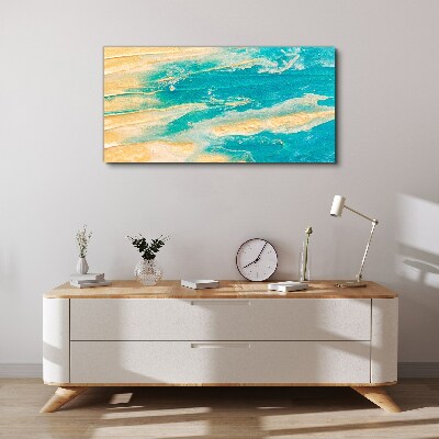 Ocean waves on the sand Print on canvas
