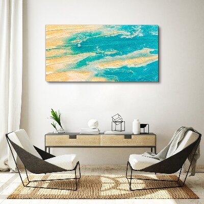 Ocean waves on the sand Print on canvas