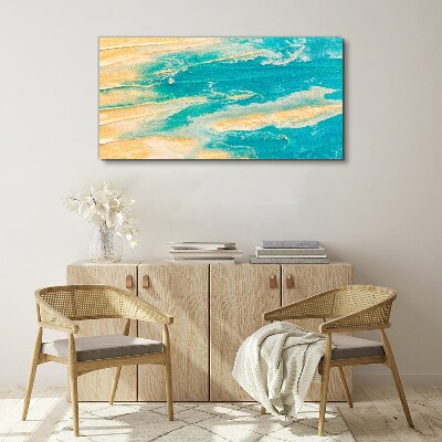 Ocean waves on the sand Print on canvas
