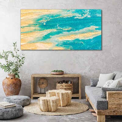 Ocean waves on the sand Print on canvas