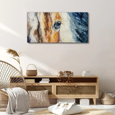 Watercolor horse portrait Canvas wall art