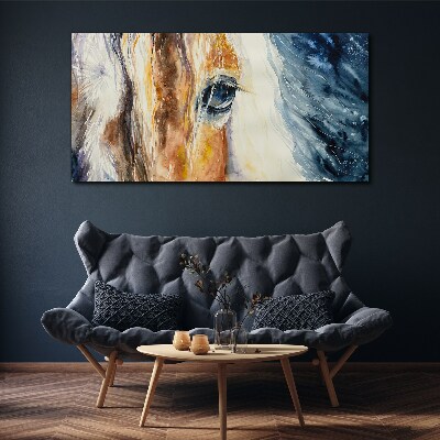 Watercolor horse portrait Canvas wall art