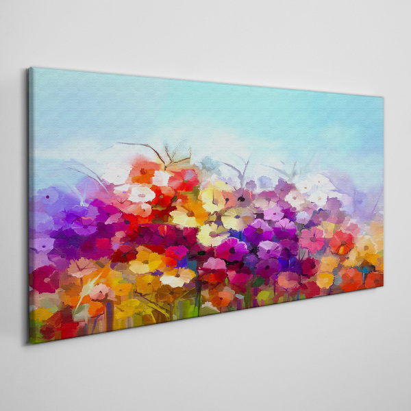 Colorful floral landscape in spring Print on canvas